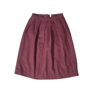 Elegant Burgundy Women's Skirt Size S